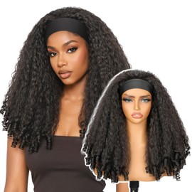 Afro Curly Synthetic Kinky Curly Wig Half Wig #2 24"