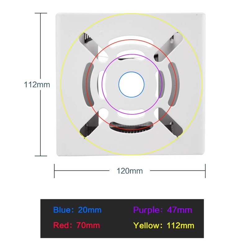 compcctv Universal Vertical Pole Mount Adapter with 2 Loops, Wall
