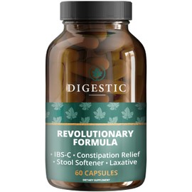 Digestic - Laxative for Constipation Relief, Stool Softener for IBS Severe and Strong Constipation 100% Natural - 60 Capsules - Colon Cleanse, Detox Cleanse, Gas and Bloating Stomach Relief for Adults