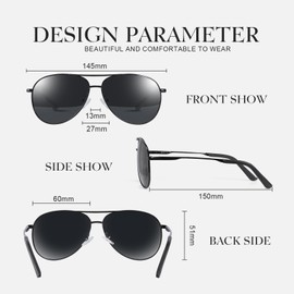 gesruny Polarized Aviator Sunglasses for Men Women- Classic Shades Retro Sun Glasses Driving Lightweight UV Protection