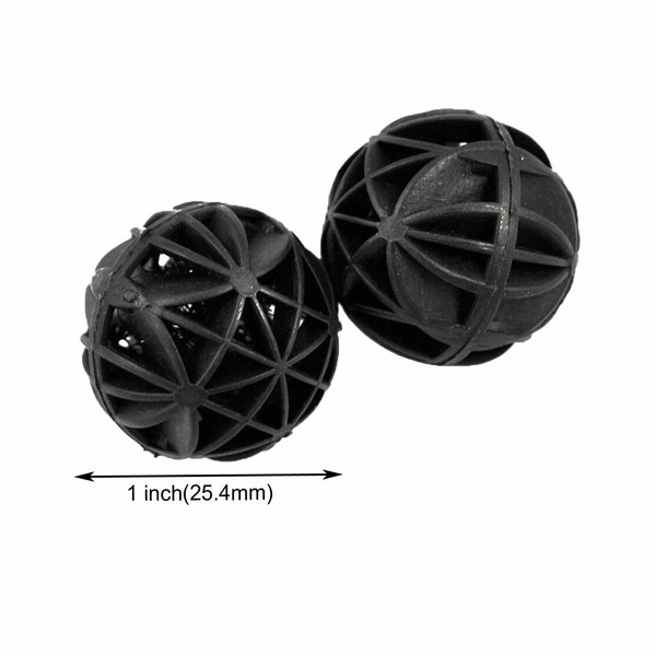 ViaAqua Aquarium 1" Bio Balls 100 pcs FREE Mesh Bag