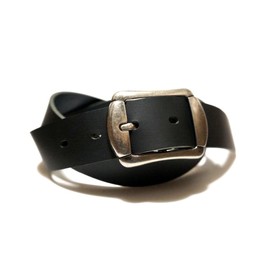 [Style Belt Belt Shop SKY DARTS] Garrison Buckle Belt/"Commitment" Leather Made in Japan Cowhide Belt, Black