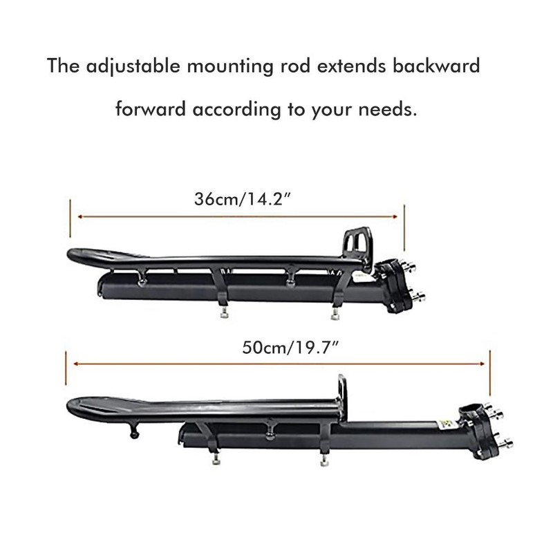 Rear Bike Rack Adjustable Cargo Rack Luggage Carrier Racks Mountain