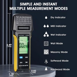 AOPUTTRIVER Feuchtigkeitsmessgerät Wiederaufladbares Holzfeuchtemessgerät & Infrarot Thermometer IR Wärme Temperatur Pistole (-58℉-1292℉) (Nicht Für Menschliche Temperatur)