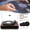 LP&No.1 Record Player with Stereo Speakers, 3-Speed Belt-Drive Turntable for