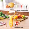 Trez Treamer 6PCS Vegetable Peeler Set with Sharp Blade,Ceramic Apple