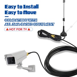 Bingfu RF coaxial SMA Male to SMA Female Bulkhead RG174 15ft Cable 3pcs RF Coax SMA Adapter Kit for SDR Equipment Antenna Ham Radio 3G 4G LTE Antenna ADS-B GPS and etc