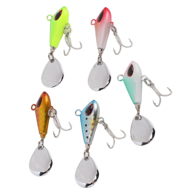 5Pcs 10g Metal Fishing Lures Baits Vib Sequins Fishing Lure