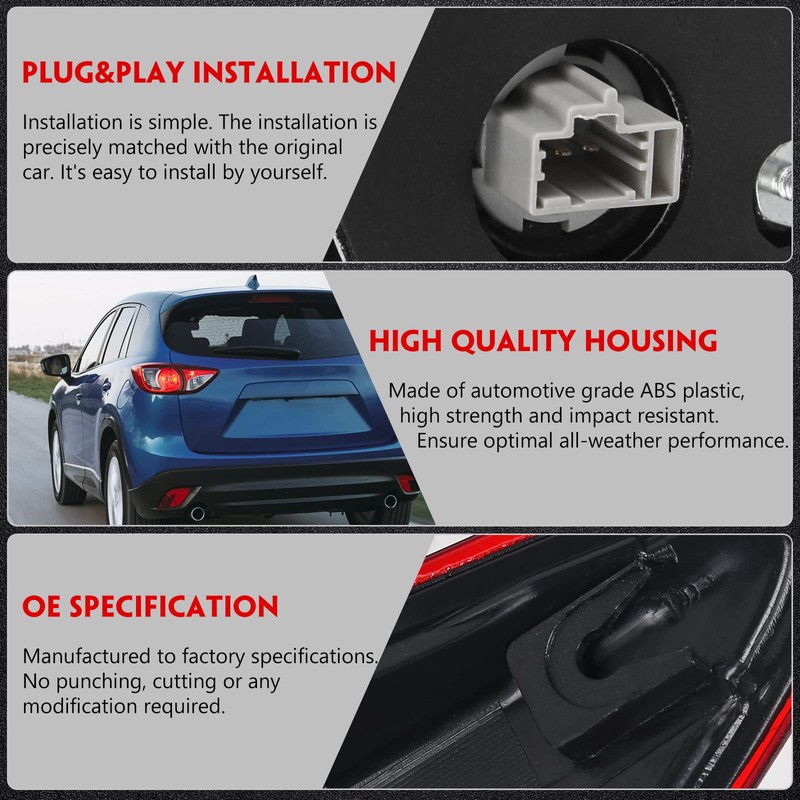 Huray Left Tail Light Fit for Mazda CX-5 2013-2016 Taillight