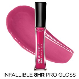 L'Oreal Paris Makeup Infallible 8 Hour Lip Gloss, Comfortable & Hydrating Formula, Posy, 0.5 fl.oz.