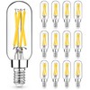 Mlambert 12 Pack Dimmable T6 LED Bulbs,4W Equal 40W e12