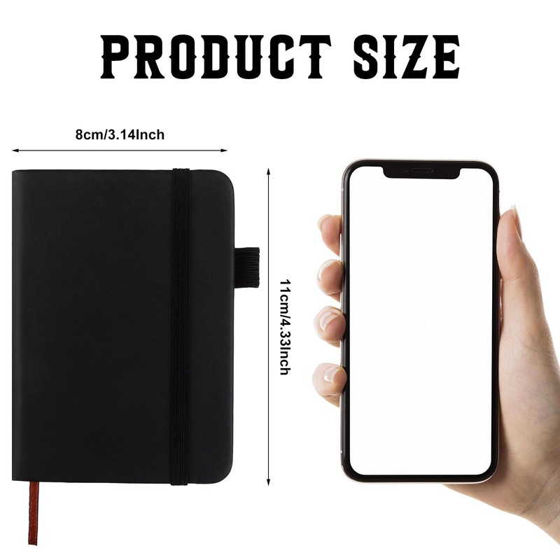 BANBAN 4 Pcs Leather Pocket Notebook A7 Note Book Pocket