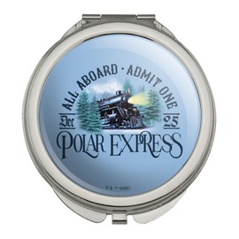 GRAPHICS & MORE Polar Express All Aboard Compact Travel Purse Handbag Makeup Mirror