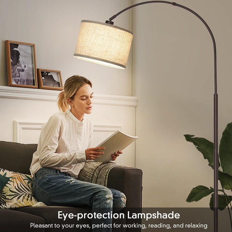 Seaside village Floor Lamp for Living Room, Arc Lamp with