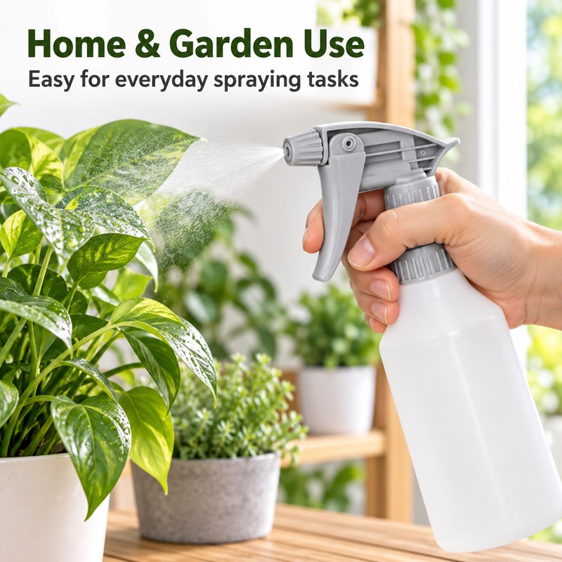 5-Pack Adjustable Trigger Sprayer Heads for Spray Bottles