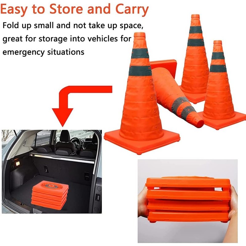 Safety Cone 28 Inch-1 Pack Collapsible Traffic Cone Pop Up