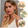 SAFIGLE Fashionable Jewelry 1 Pair Cactus Earrings Unique Statement Earrings
