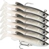 10PCS Soft Plastic Lures, 3.15 Inch Flathead Jig Head Fishing
