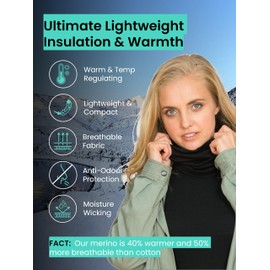 Brass Monkeys - 100% Pure Merino Wool - Snood Buff Neck Warmer - Made in New Zealand - Soft, Comfy & Breathable - Keep Warm - Men & Women, Black