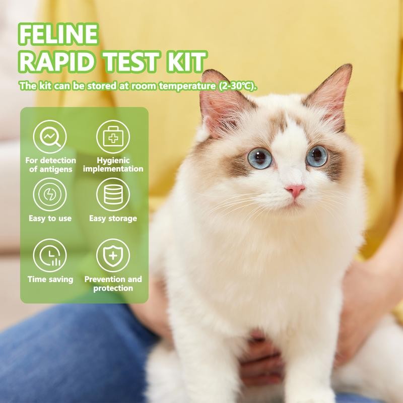 5 Pcs (FIV+FeLV) Feline Immunodeficiency & Leukemia Rapid Combo Test