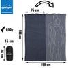 gipfelsport Microfibre Fleece Blanket with Sleeping Bag Function, Size 185