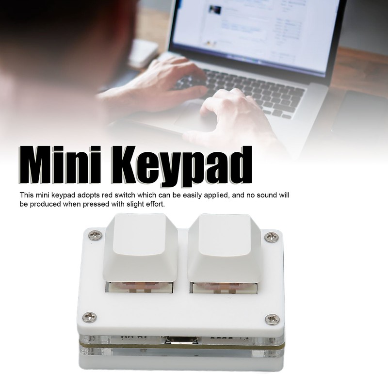 Mini Keypad 2 Keys USB Red Switch Plug and Play