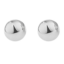 Aloluo Half Ball Dome Stud Earrings for Women Silver Plated Hypoallergenic Nickel Free Polished Round Post Pin Studs Minimalist Simple Fashion Boho Mother's Day Birthday Jewelry Gifts
