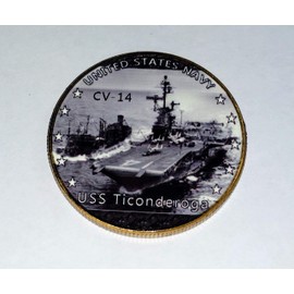 Navy USS Ticonderoga CV-14#17 Military Honor Challenge Coin