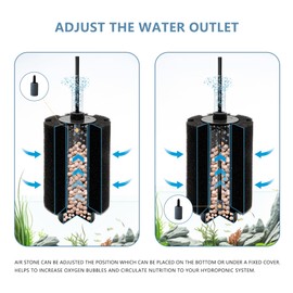 DVHEY 4 Pack 70-80 Gal Aquarium Sponge Filter with Air Stone and Ceramic Filter Media Quiet Fish Tank Filters for Breeding Fry Betta Shrimp Fish Tank with Accessories