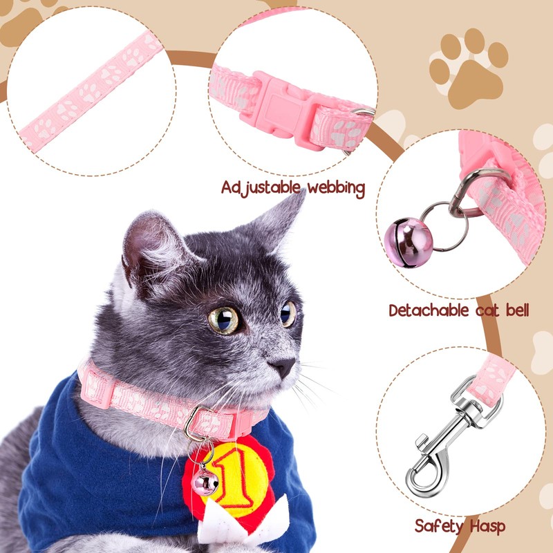 Amylove 48 Pcs Dog Collar and Leash Set, Polypropylene Adjustable