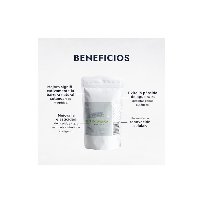 Hebbe - Urea Cosmética Hidratante y Exfoliante para la Piel,
