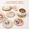 Tontut 8 Pcs Diamond Painting Wooden Coasters with Stand, DIY