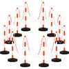 Amylove 12 Packs Traffic Delineator Post Cone with Base, Traffic