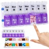 Shintop Am Pm Pill Organizer 7 Day, Push Button Weekly