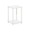 Furinno Turn-N-Tube Haydn End Table, White/White