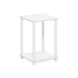 Furinno Turn-N-Tube Haydn End Table, White/White