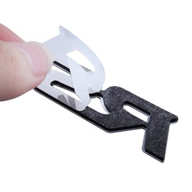 RS Emblem Car Badge Sticker Logo for Car Sports Decoration Accessories (Black)