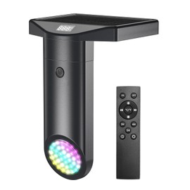 Pool Lights Solar Powered with Temperature Display, Adjustable Length, IP68 Waterproof, 6000mAh Battery, 9 Color Modes with Remote Control for Above Ground/Inground Pools, RGB LED Swimming Pool Light