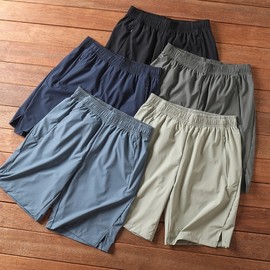 Men's Andar Dijia Style Quick-Dry 4-Way Stretch Outdoor Reflective Waterproof Shorts Breathable L/Khaki 3ea