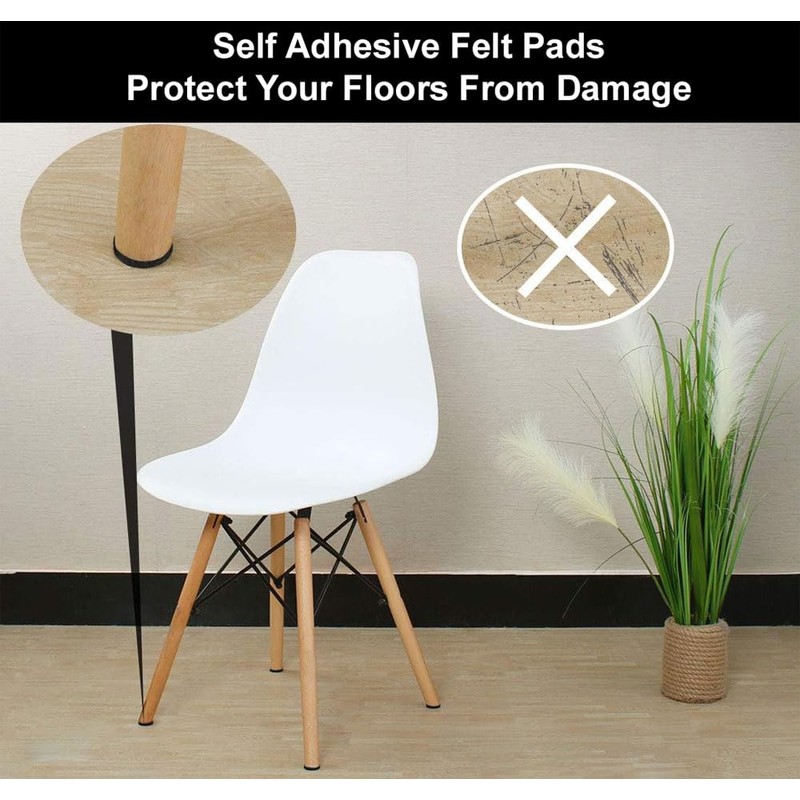 48 Pcs Self Adhesive 1" Round Felt Furniture Pads (Brown,