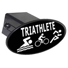 GRAPHICS & MORE Triathlete Triathlon Swim Bike Run Oval Tow Trailer Hitch Cover Plug Insert 2"