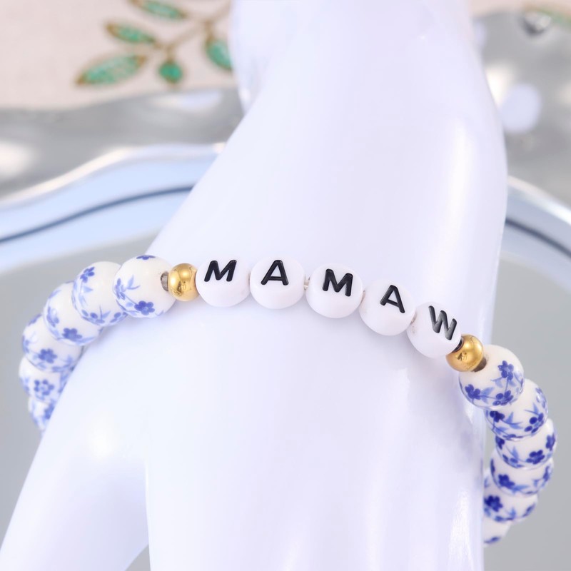 AHAETH Mamaw Gifts Bracelet for Mothers Day Grandma from Grandkids