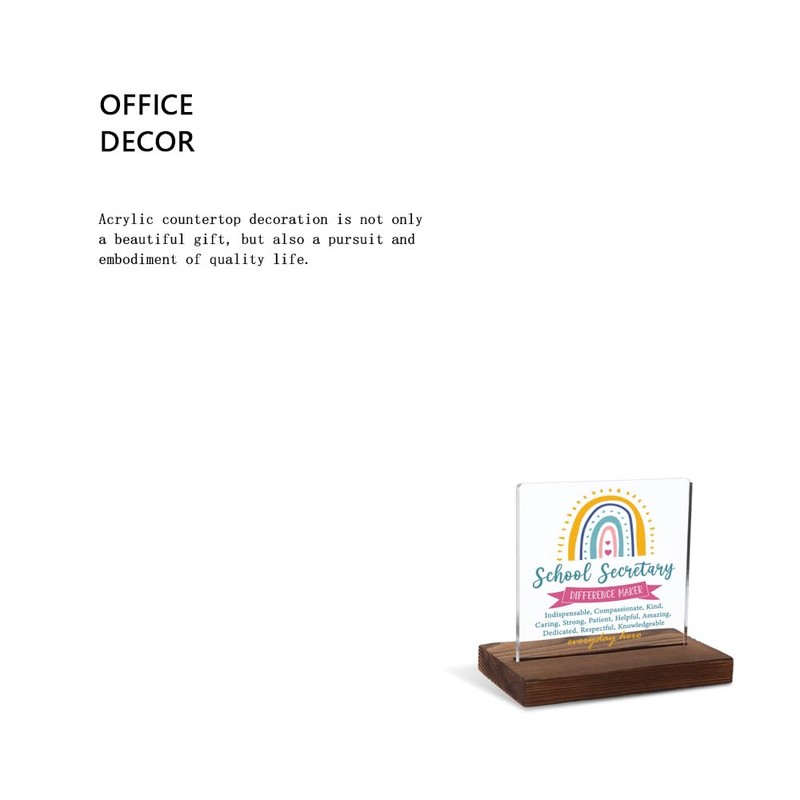 School Secretary Appreciation Gift, Inspirational Difference Maker Gift for School