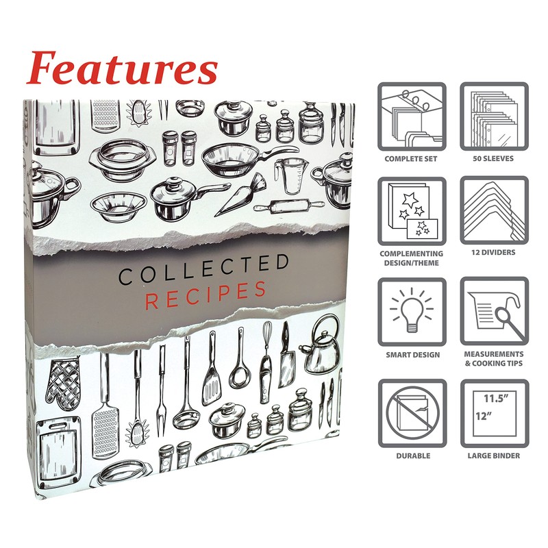 Better Kitchen Products Recipe Binder, Full Page 3 Ring Standard