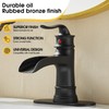 FRANSITON Waterfall Faucet Bathroom Faucet Single Handle One Hole Matte