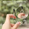 WOLMIK Pack of 3 Retractable Key Chains Extendable Key Lanyard
