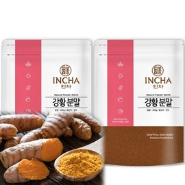 Incha 인도산 강황 가루 분말 파우더 600g (300gx2개) Indian Turmeric Powder 600g (300gx2)