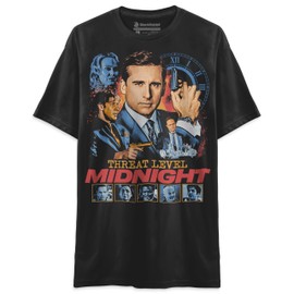 Threat Level Midnight Retro Vintage Spy Movie Inspired Unisex Classic T-Shirt (Soft Premium Tee - Black, Large)