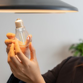 EGLO Set aus 5 E27 Filament LED Lampen, Edison Glühbirne transparent, 7 Watt (entspricht 60 Watt), 806 Lumen, Leuchtmittel warmweiß, 2700 K, Glühlampe A60, Ø 6 cm