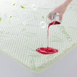 LIANLAM Waterproof Mattress Protector, Premium Mattress Protector Cover, Breathable (Classic White, Queen)